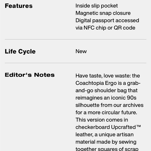 Coachtopia Ergo Checkered bag - Picture 7 of 16